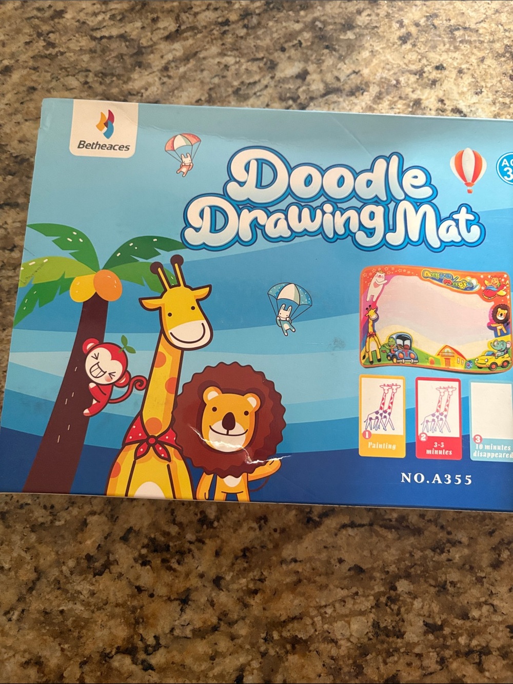 Doodle Drawing Mat - Blue Kids Drawing Play Mat